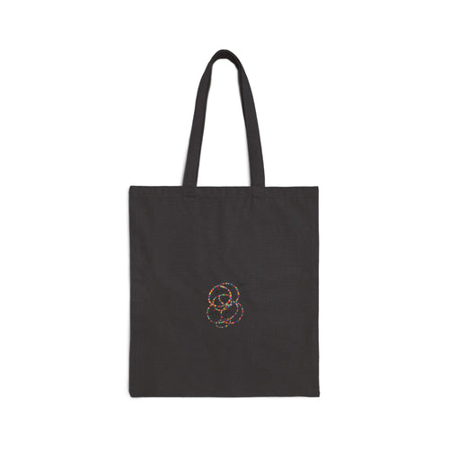 Canvas Tote Bag — Minimal Line Art Orange Illustration