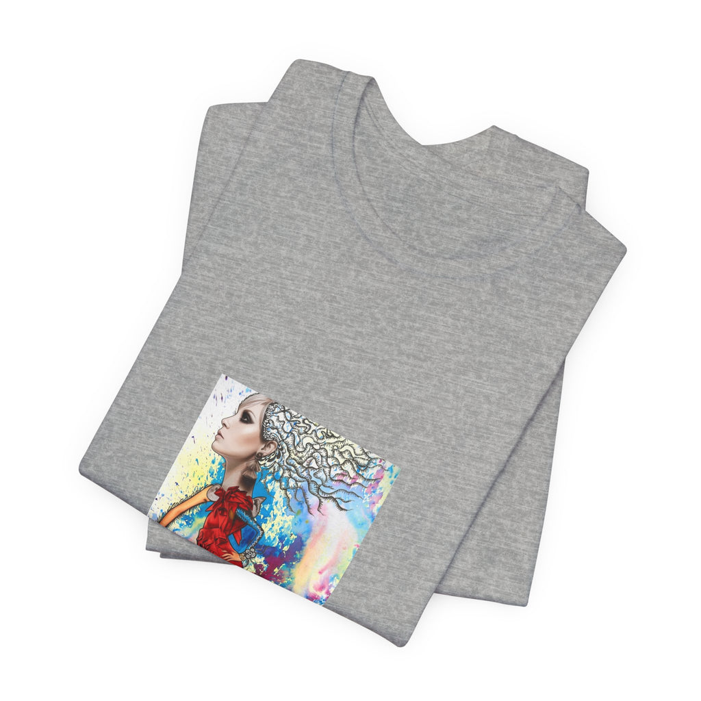 Abstract Watercolor Woman Portrait T‑Shirt