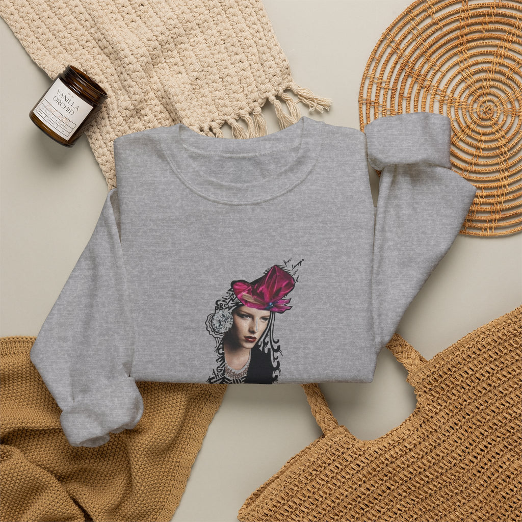 Vintage Floral Lady Portrait Sweatshirt