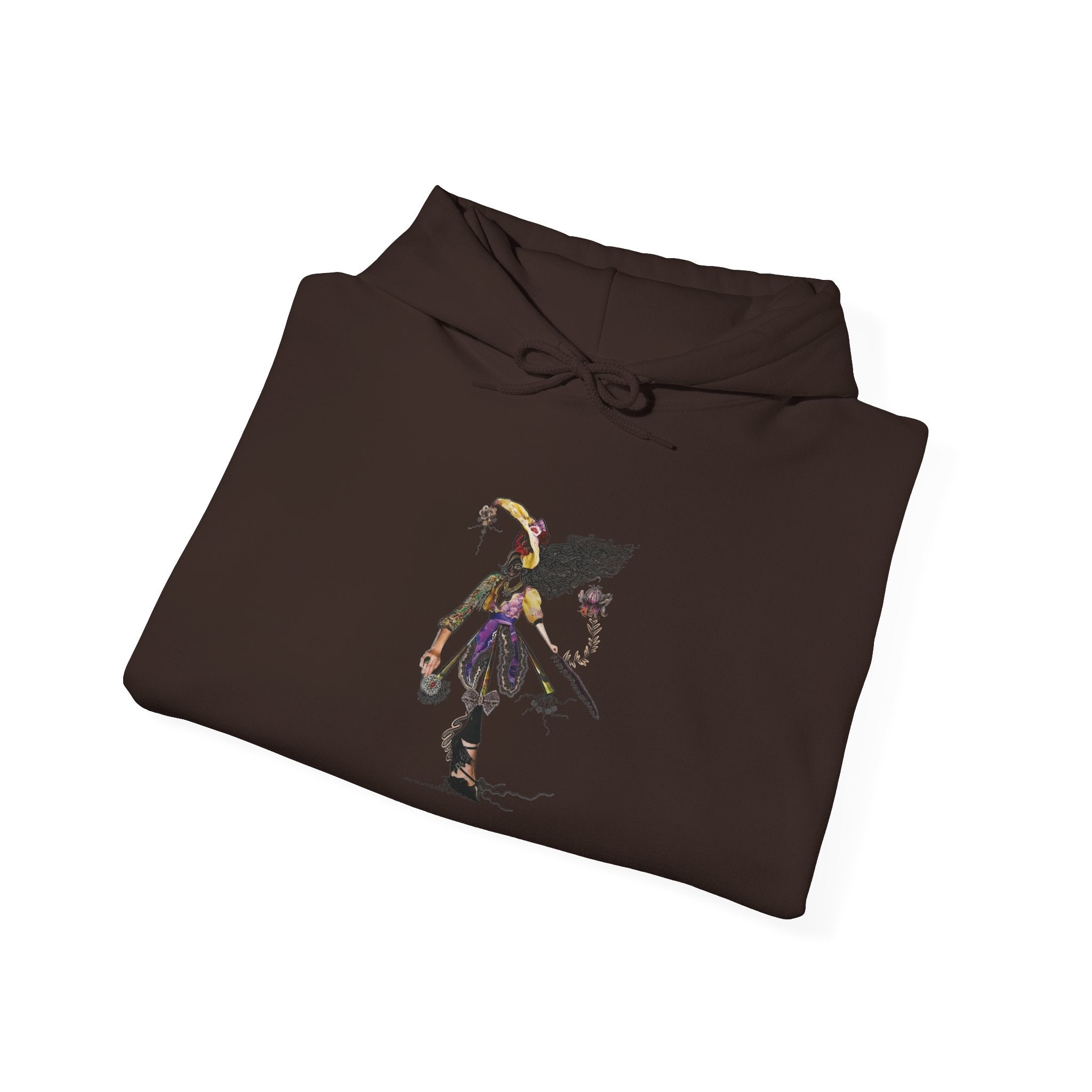 Hoodie — Gothic Angel Warrior Illustration Pullover