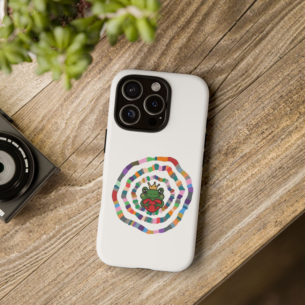 Frog Heart Spiral Tough Case | Colorful Concentric Ring Phone Case