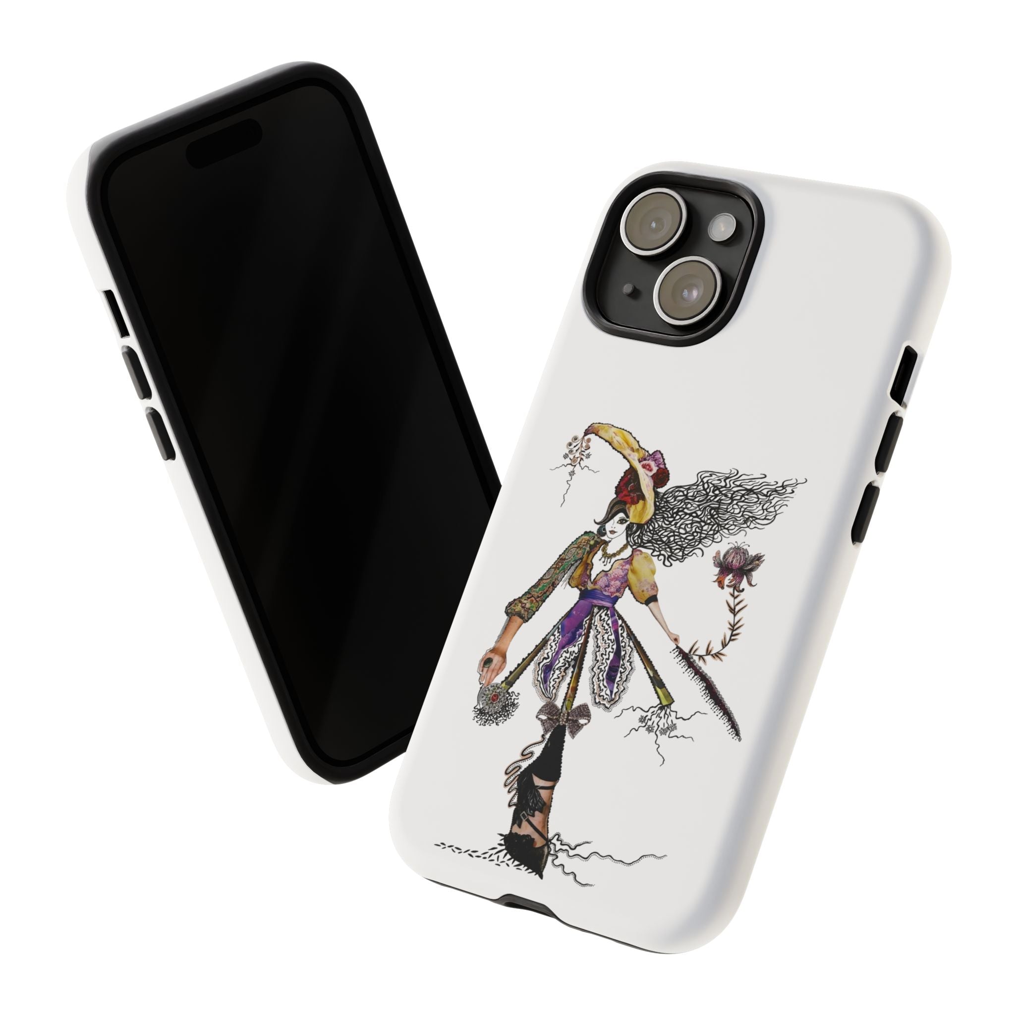 Victorian Witch Illustration Phone Case | iPhone Rugged Case