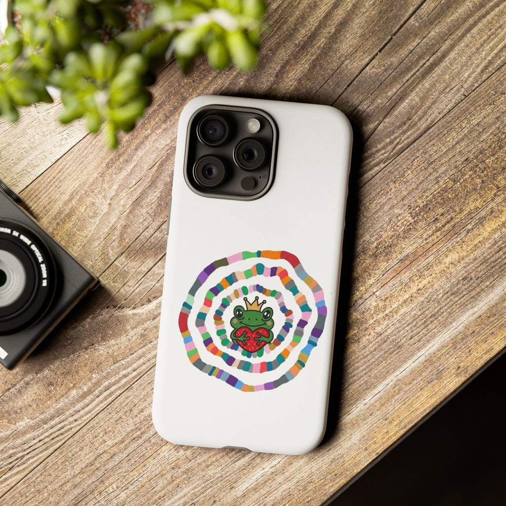 Frog Heart Spiral Tough Case | Colorful Concentric Ring Phone Case