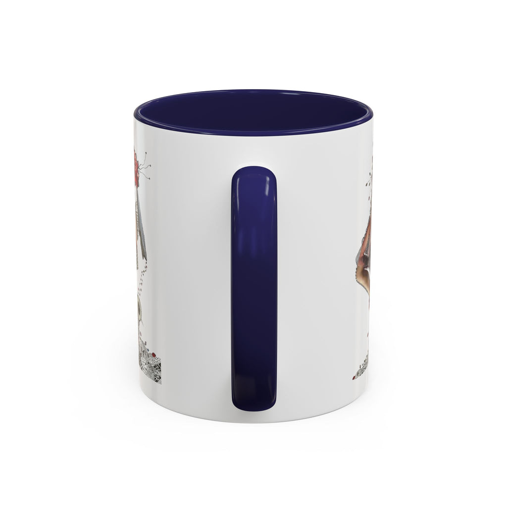Floral Skull Pinup Mug | Accent Coffee Mug