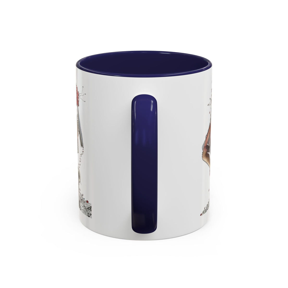 Floral Skull Pinup Mug | Accent Coffee Mug