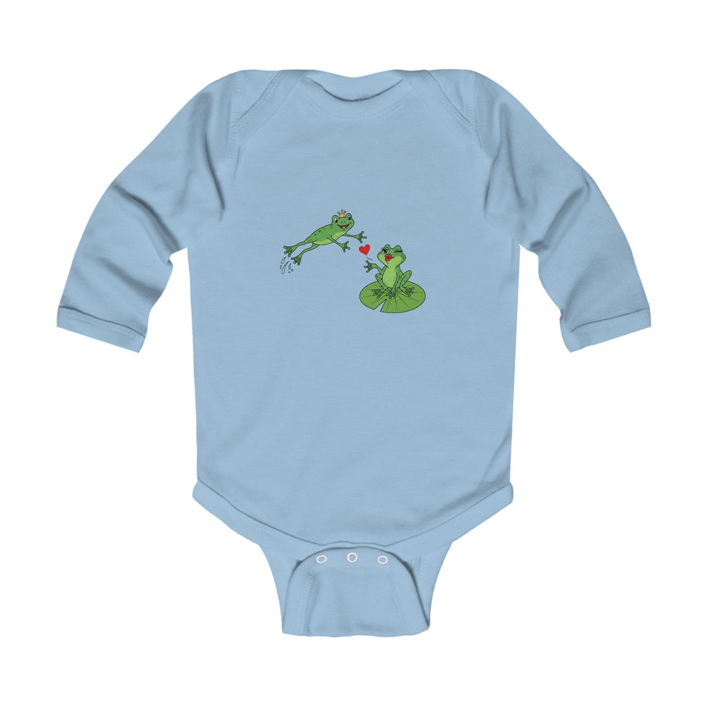 Kissing Frog Prince Infant Bodysuit | Cute Fairy Tale Frog on Lily Pad