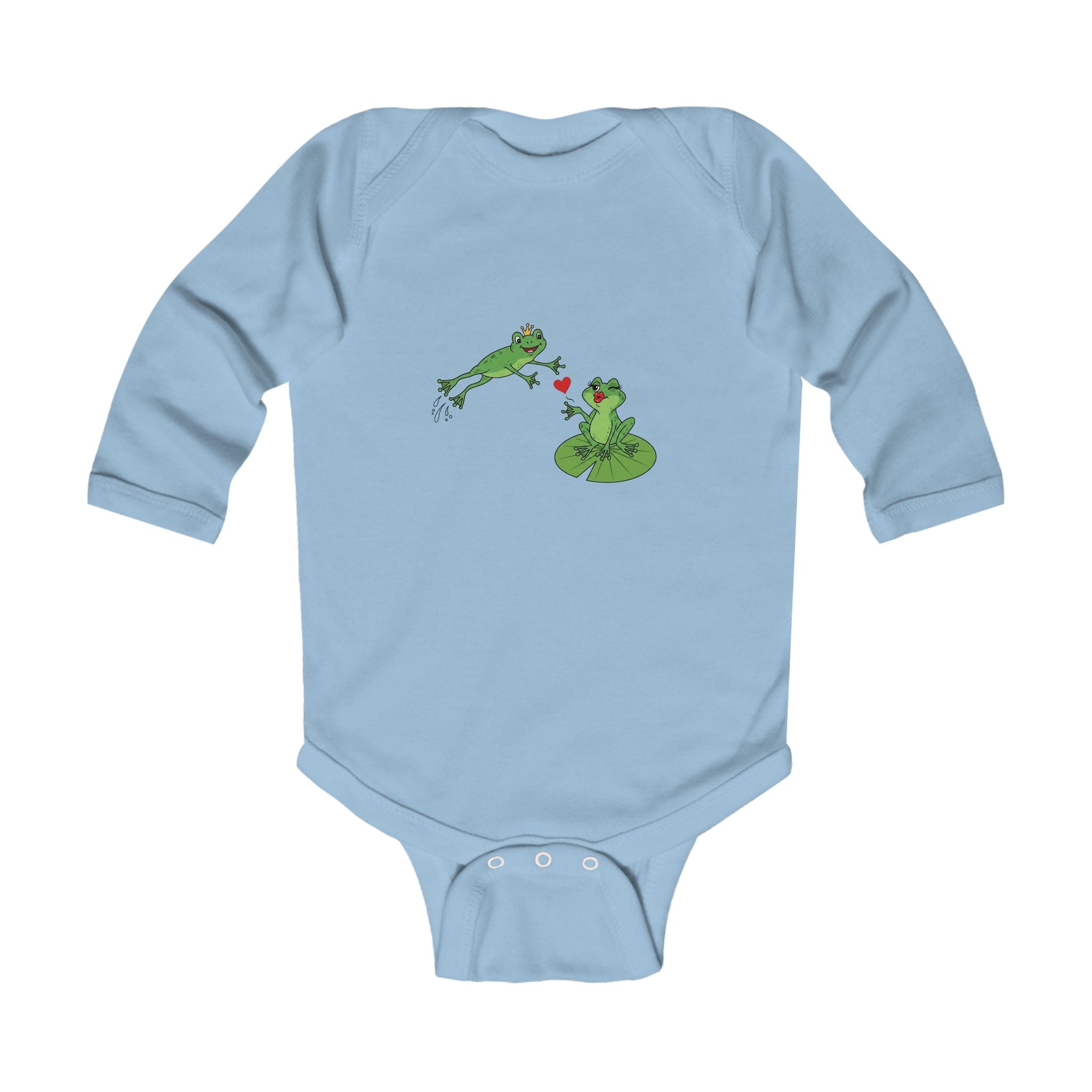 Kissing Frog Prince Infant Bodysuit | Cute Fairy Tale Frog on Lily Pad