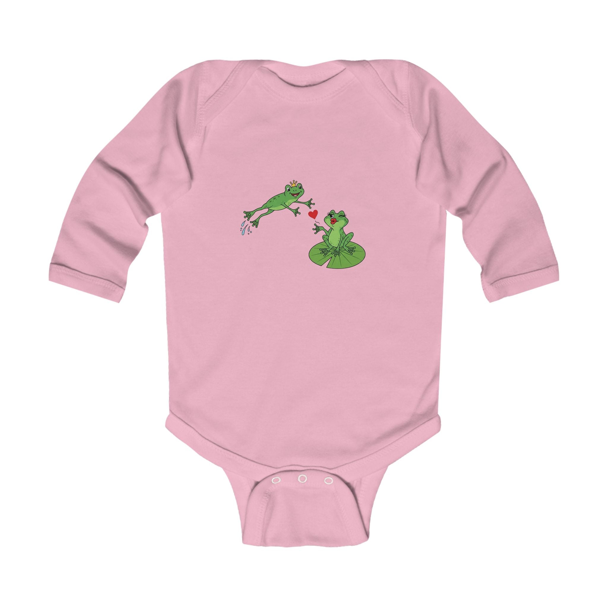 Kissing Frog Prince Infant Bodysuit | Cute Fairy Tale Frog on Lily Pad