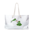 Kissing Frog Couple Weekender Bag | Cute Lily Pad Love Travel Tote