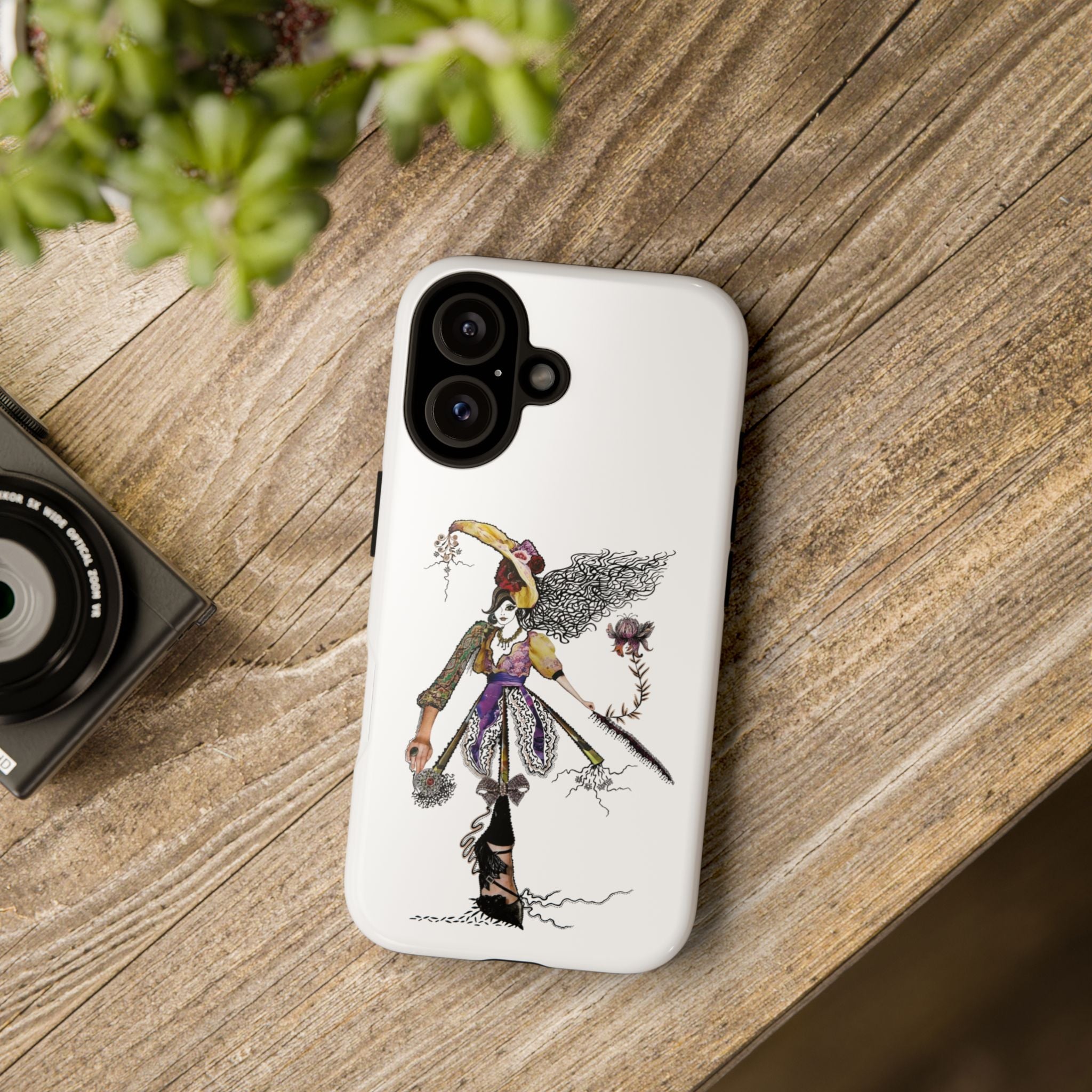Victorian Witch Illustration Phone Case | iPhone Rugged Case