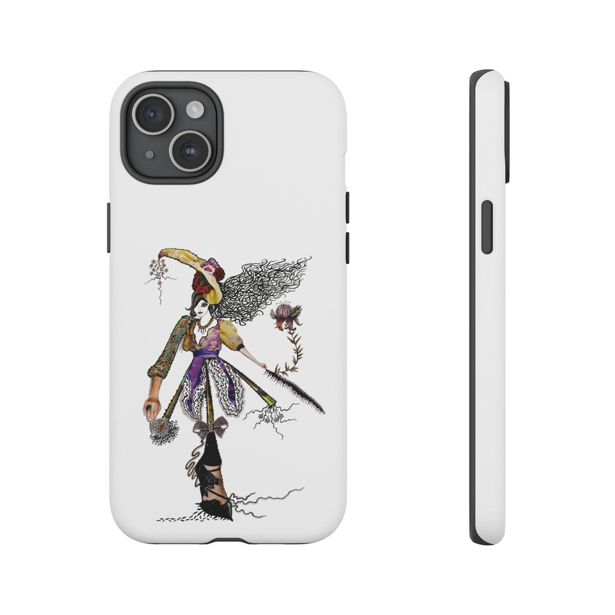 Victorian Witch Illustration Phone Case | iPhone Rugged Case
