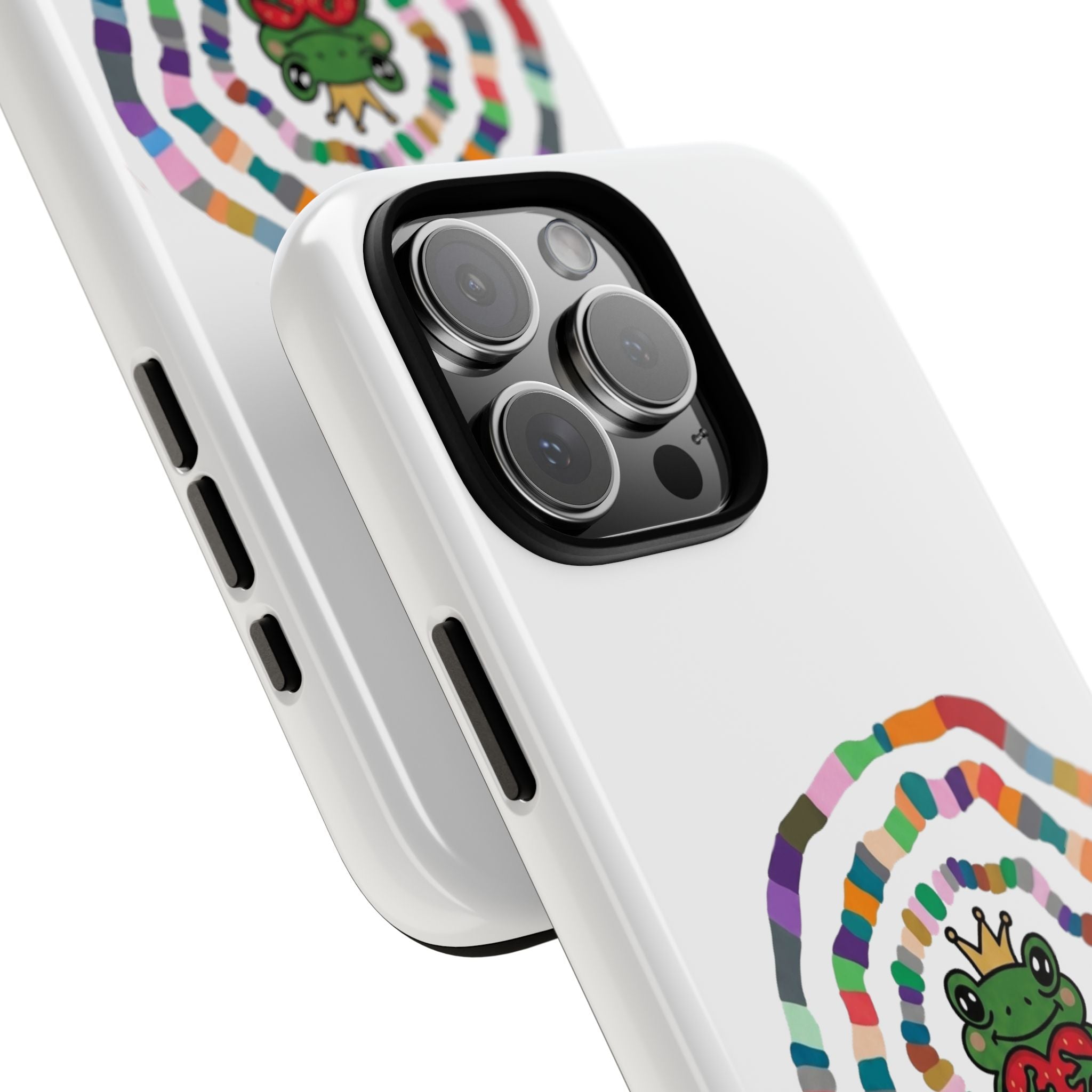 Frog Heart Spiral Tough Case | Colorful Concentric Ring Phone Case