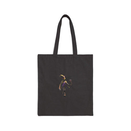 Canvas Tote Bag — Whimsical Acrobat Floral Illustration Eco Shopper
