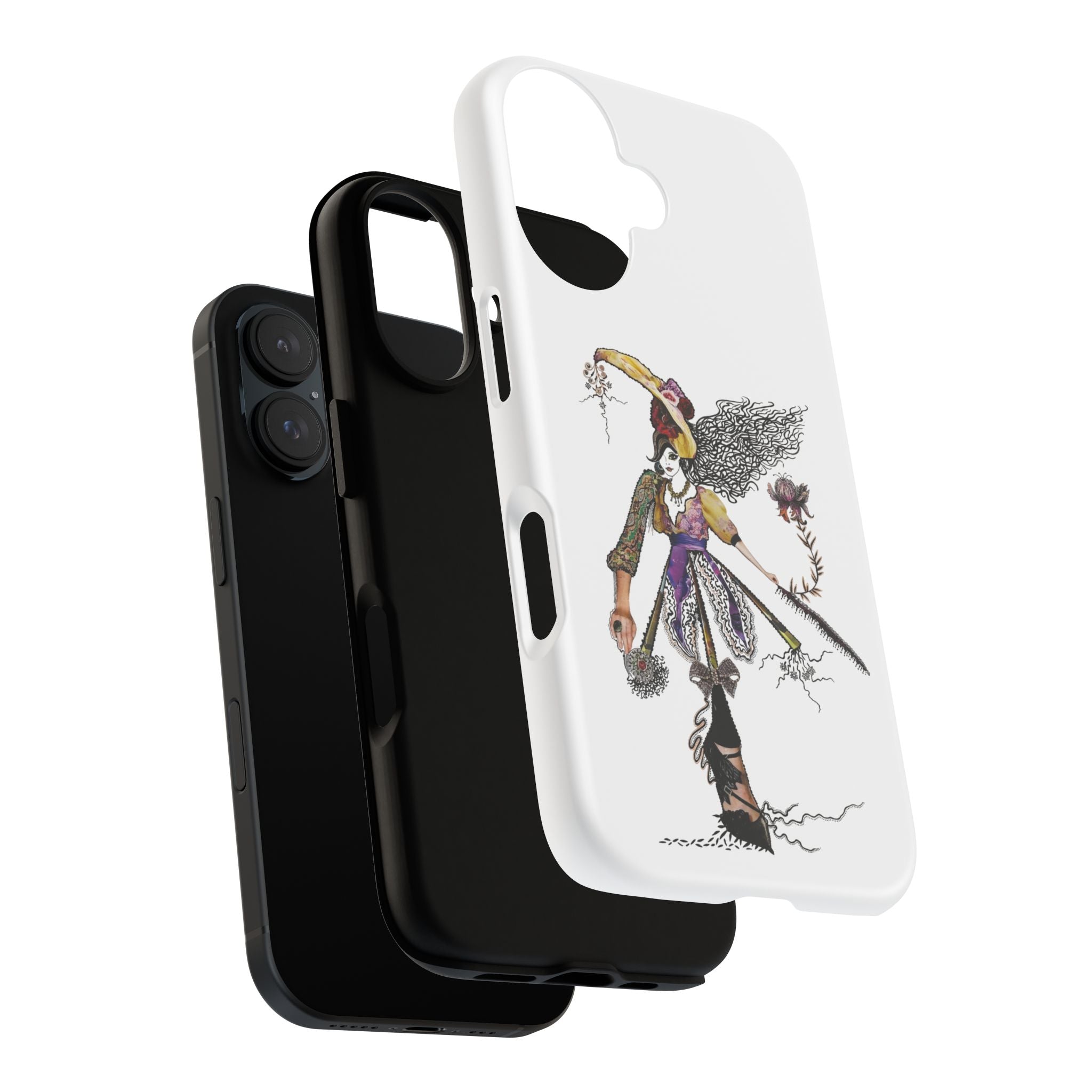 Victorian Witch Illustration Phone Case | iPhone Rugged Case