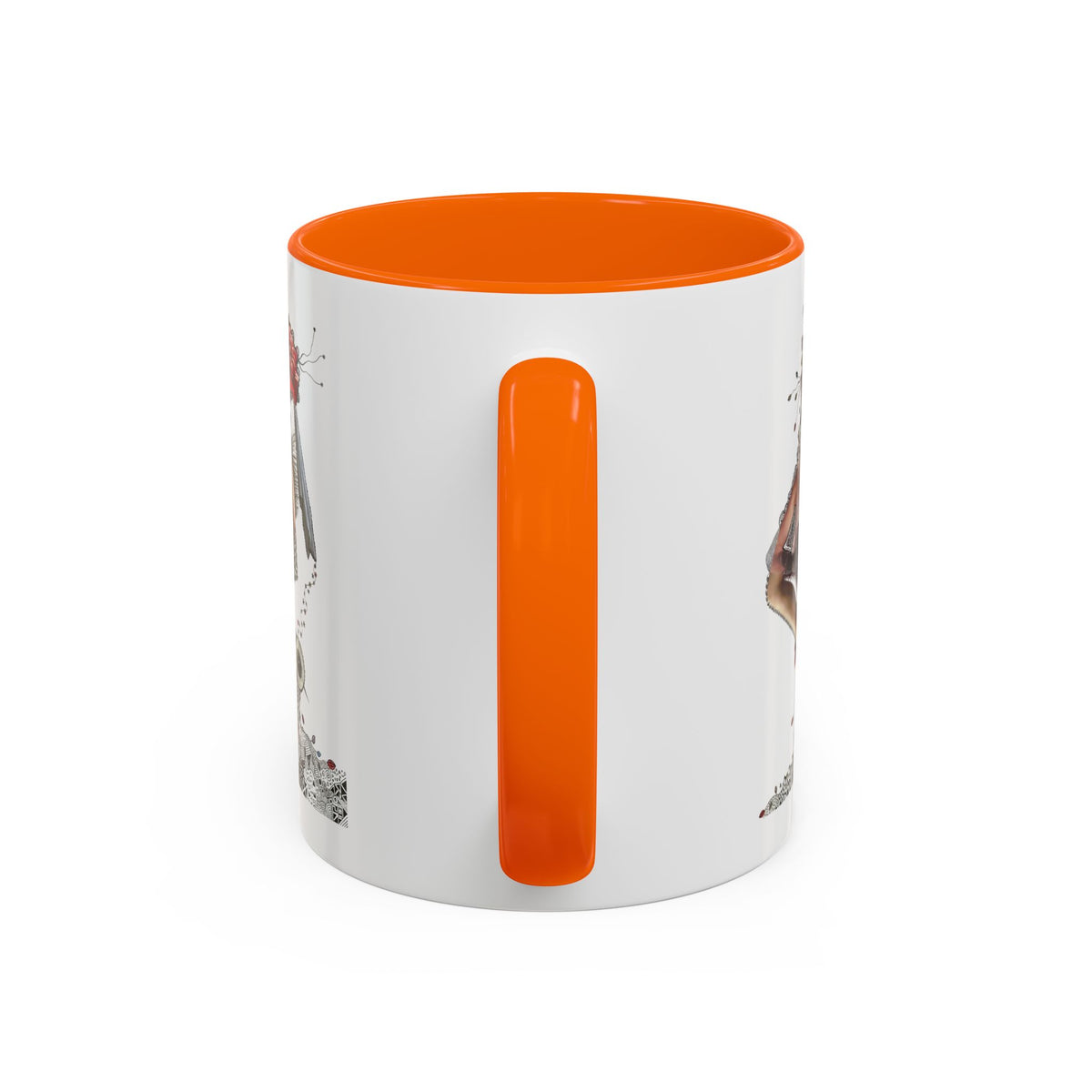 Floral Skull Pinup Mug | Accent Coffee Mug