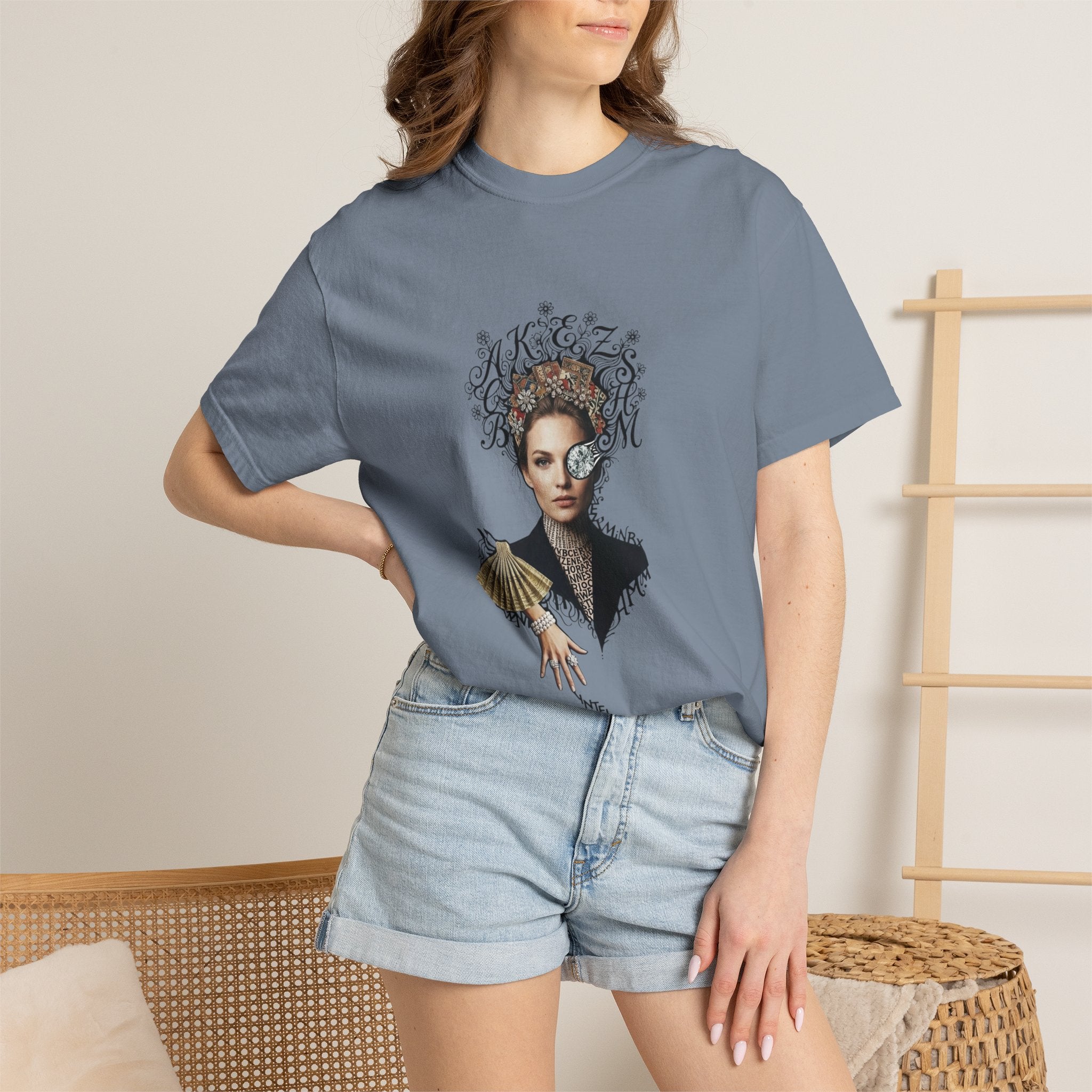 Artistic Femme Portrait T‑Shirt — 'No. 1' Fashion Graphic Tee