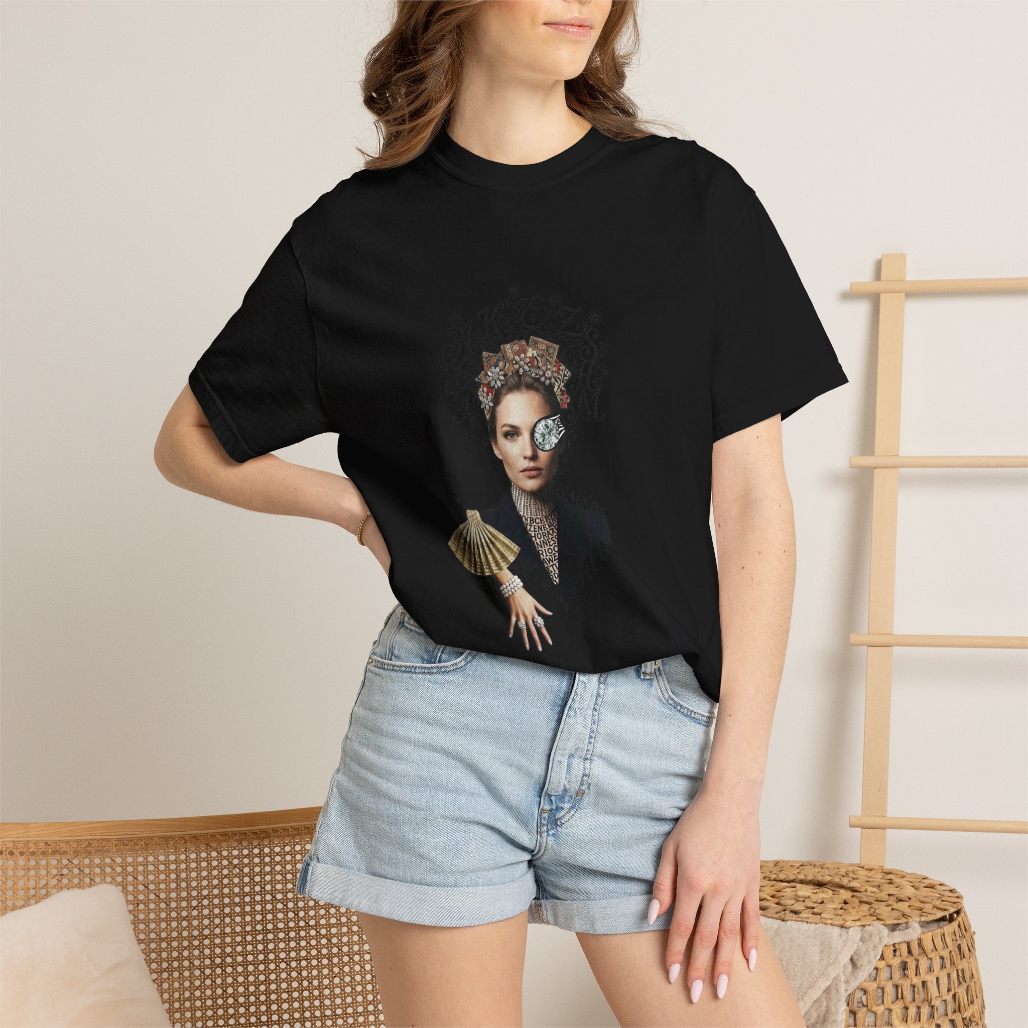 Artistic Femme Portrait T‑Shirt — 'No. 1' Fashion Graphic Tee