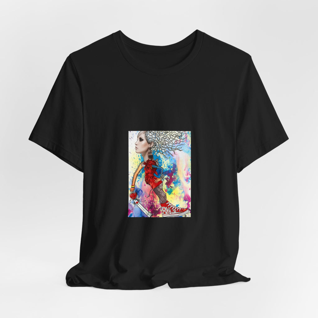 Abstract Watercolor Woman Portrait T‑Shirt