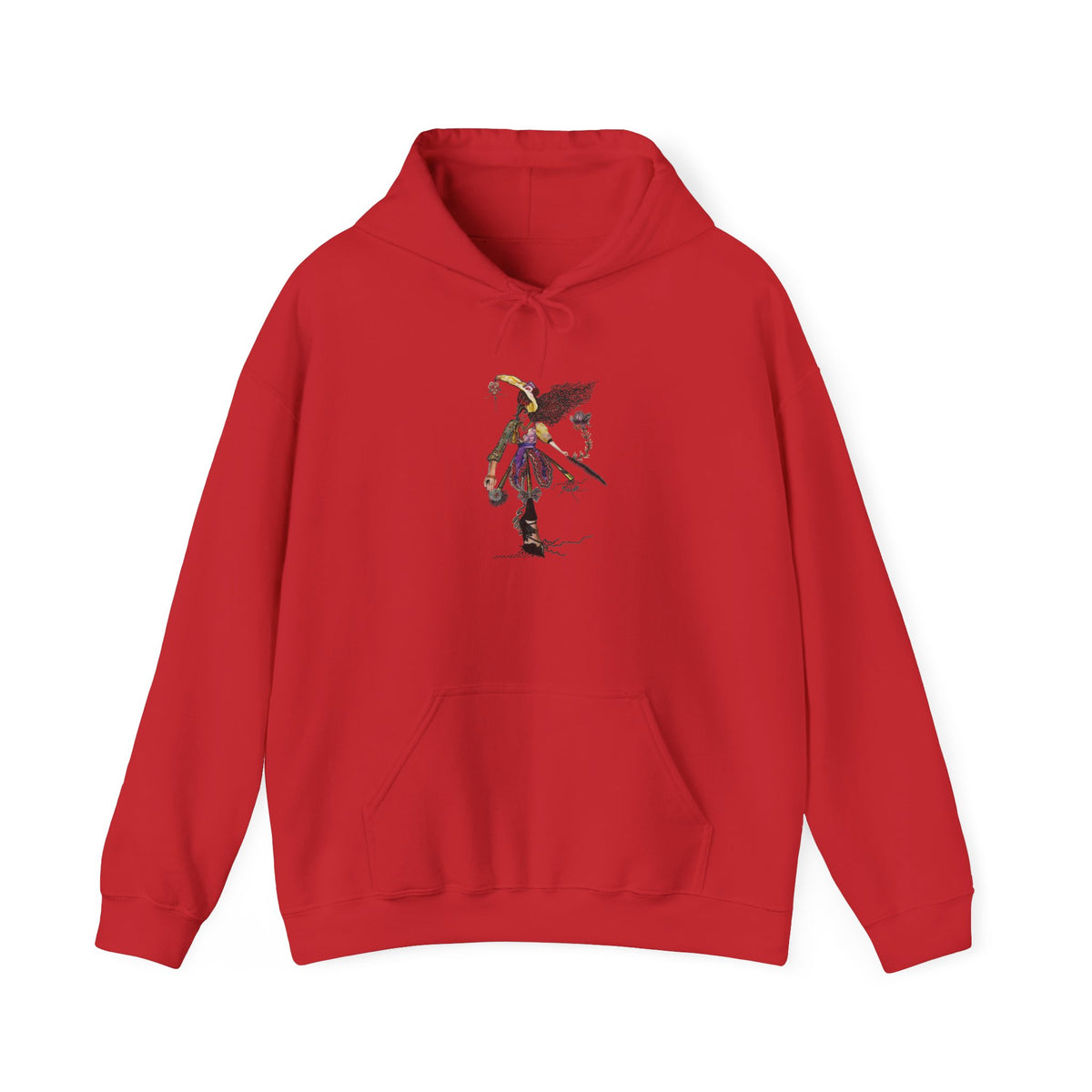 Hoodie — Gothic Angel Warrior Illustration Pullover