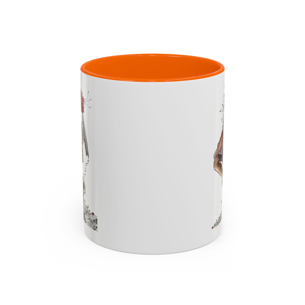 Floral Skull Pinup Mug | Accent Coffee Mug