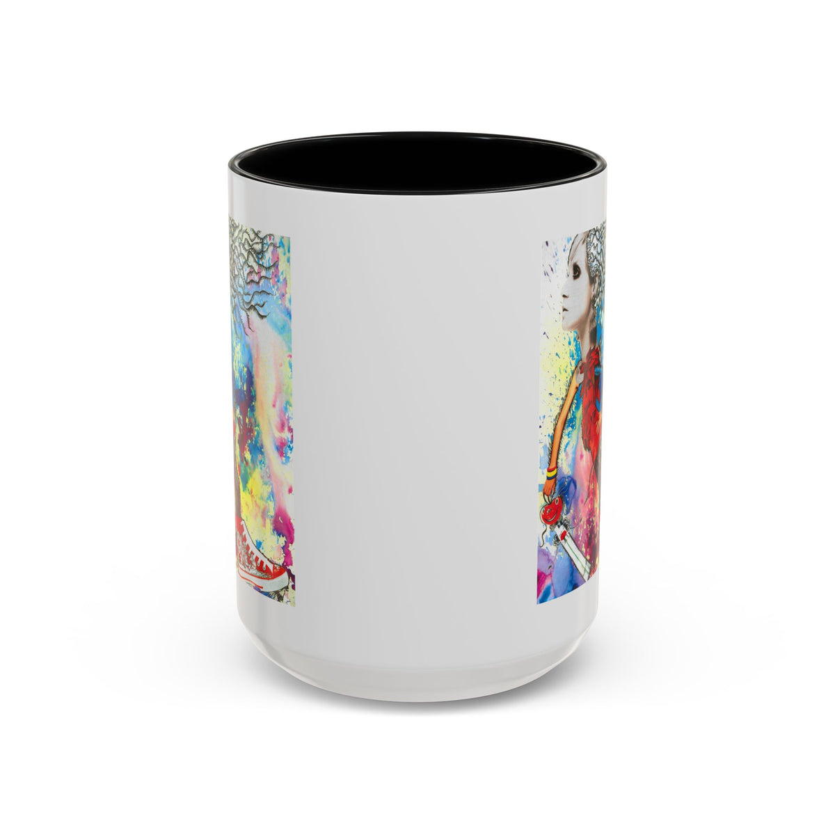 Colorful Abstract Woman Portrait Mug | Accent Coffee Mug