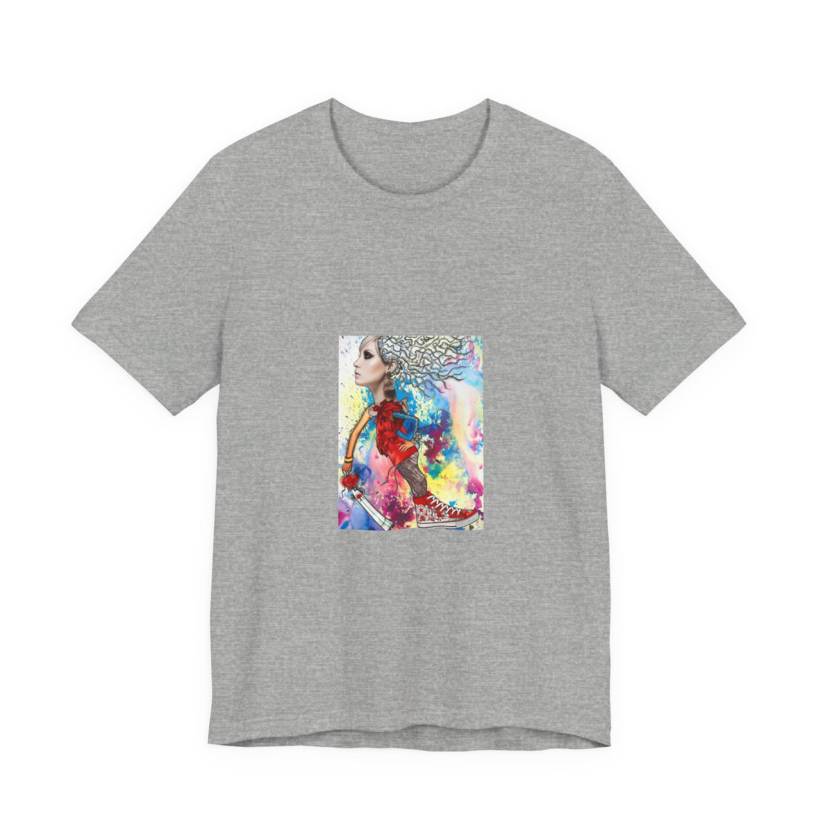 Abstract Watercolor Woman Portrait T‑Shirt