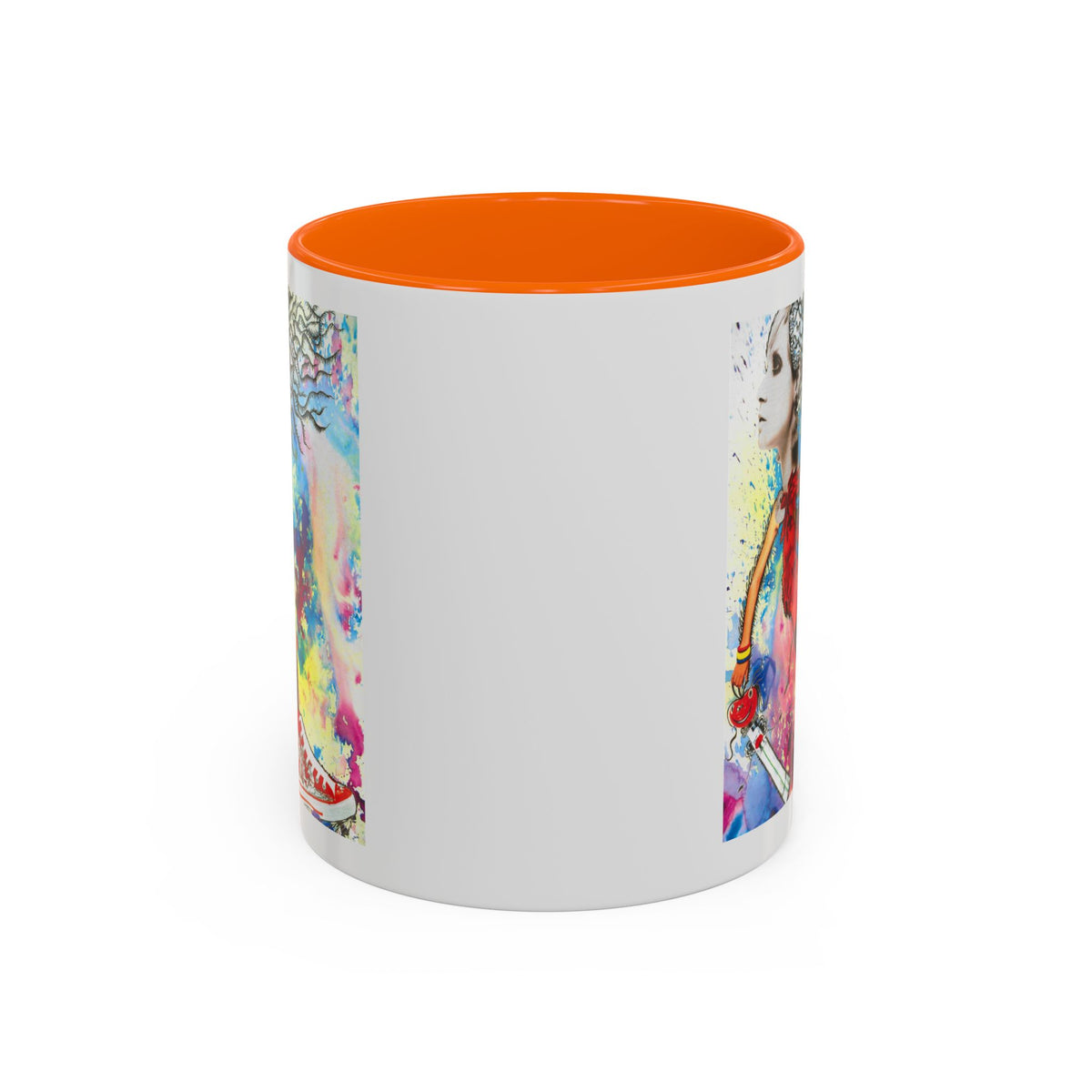 Colorful Abstract Woman Portrait Mug | Accent Coffee Mug