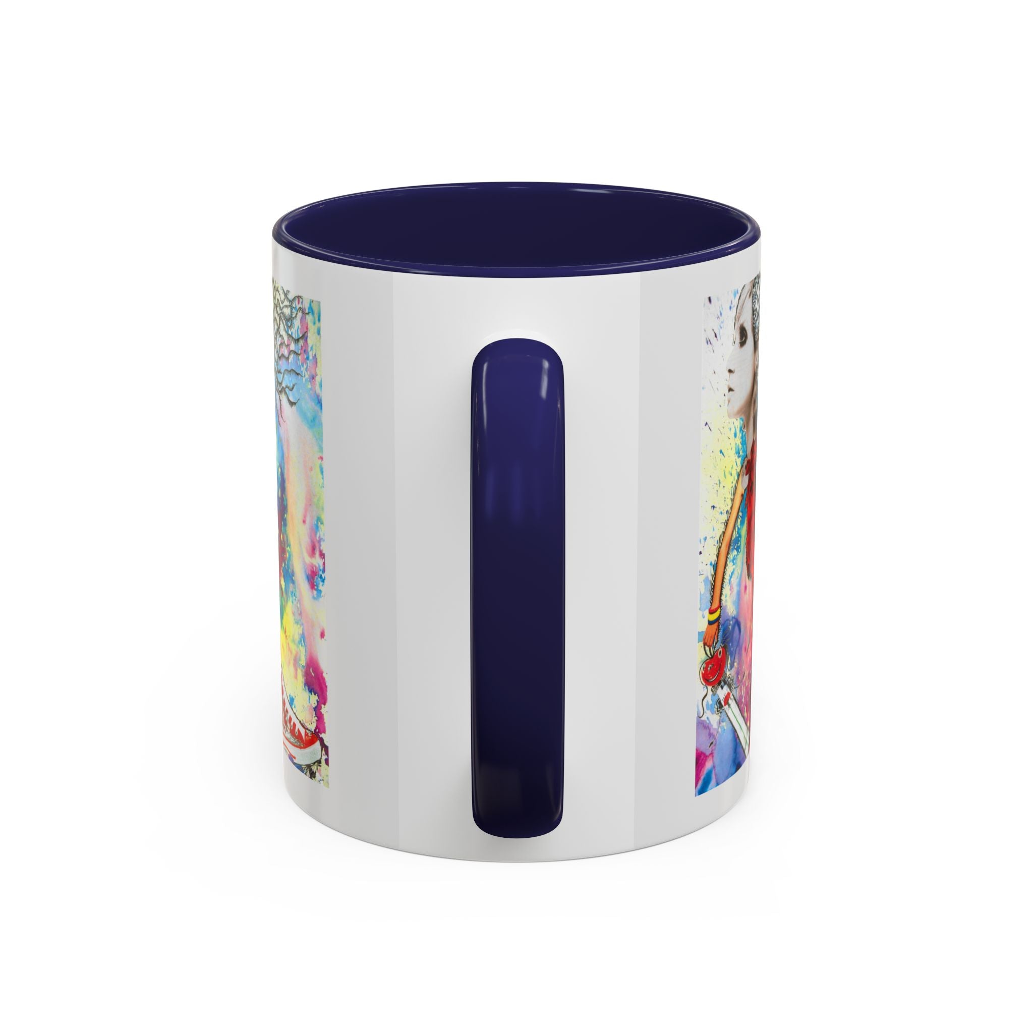 Colorful Abstract Woman Portrait Mug | Accent Coffee Mug