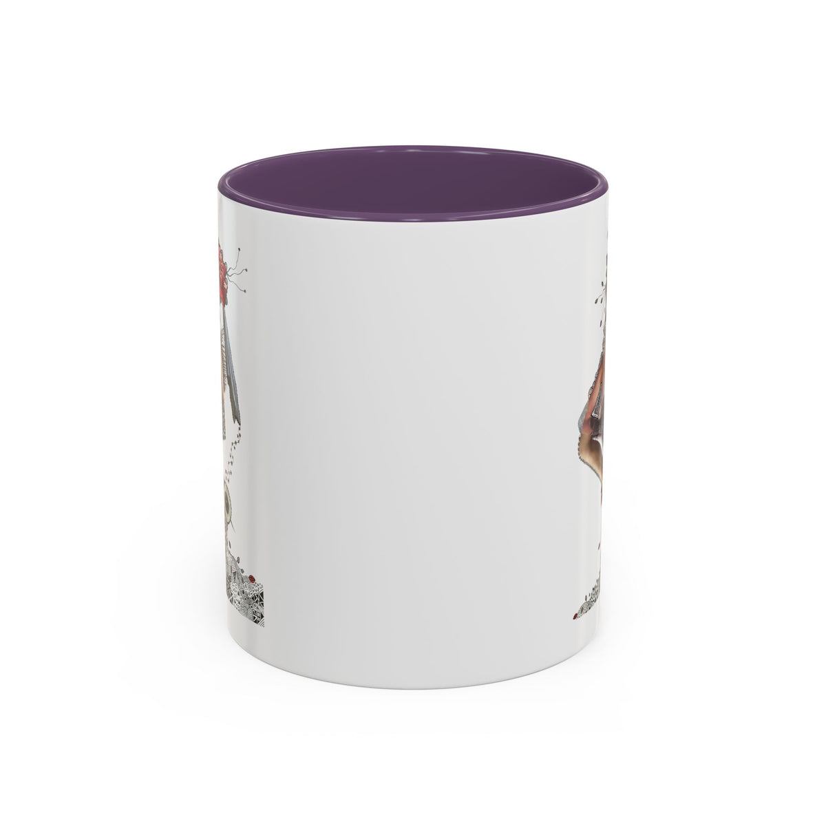 Floral Skull Pinup Mug | Accent Coffee Mug