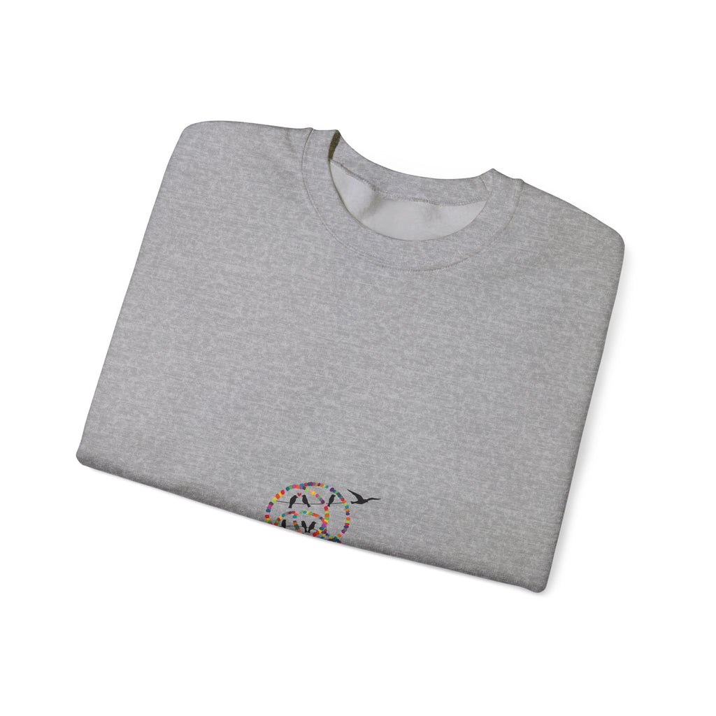 Crewneck Sweatshirt — Minimal Cute Ghost Embroidery