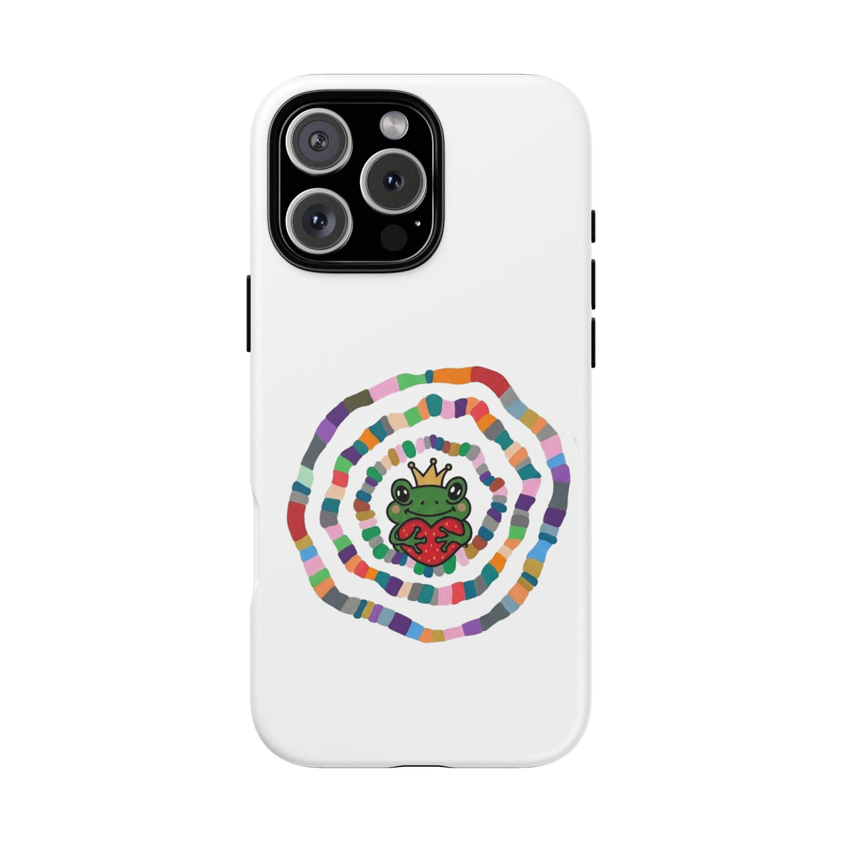Frog Heart Spiral Tough Case | Colorful Concentric Ring Phone Case