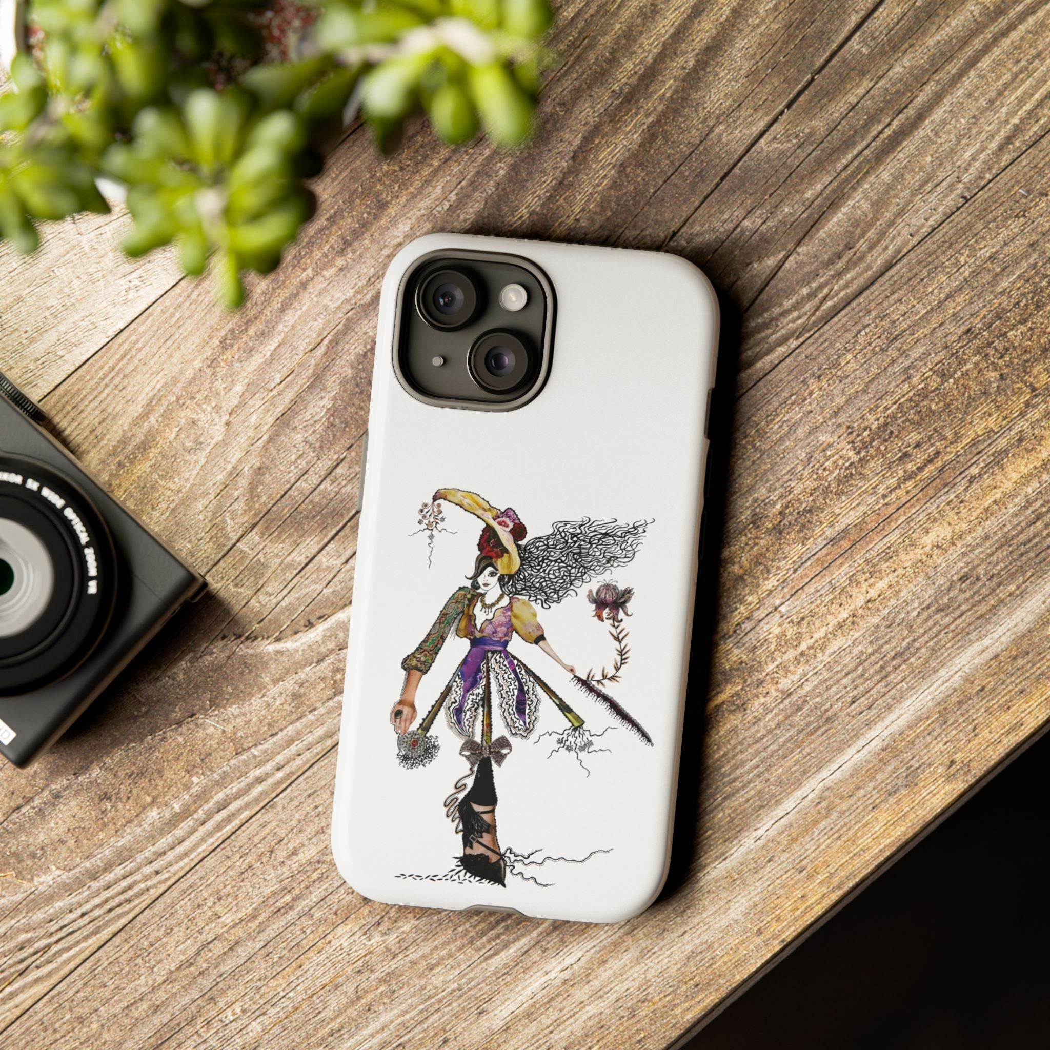 Victorian Witch Illustration Phone Case | iPhone Rugged Case
