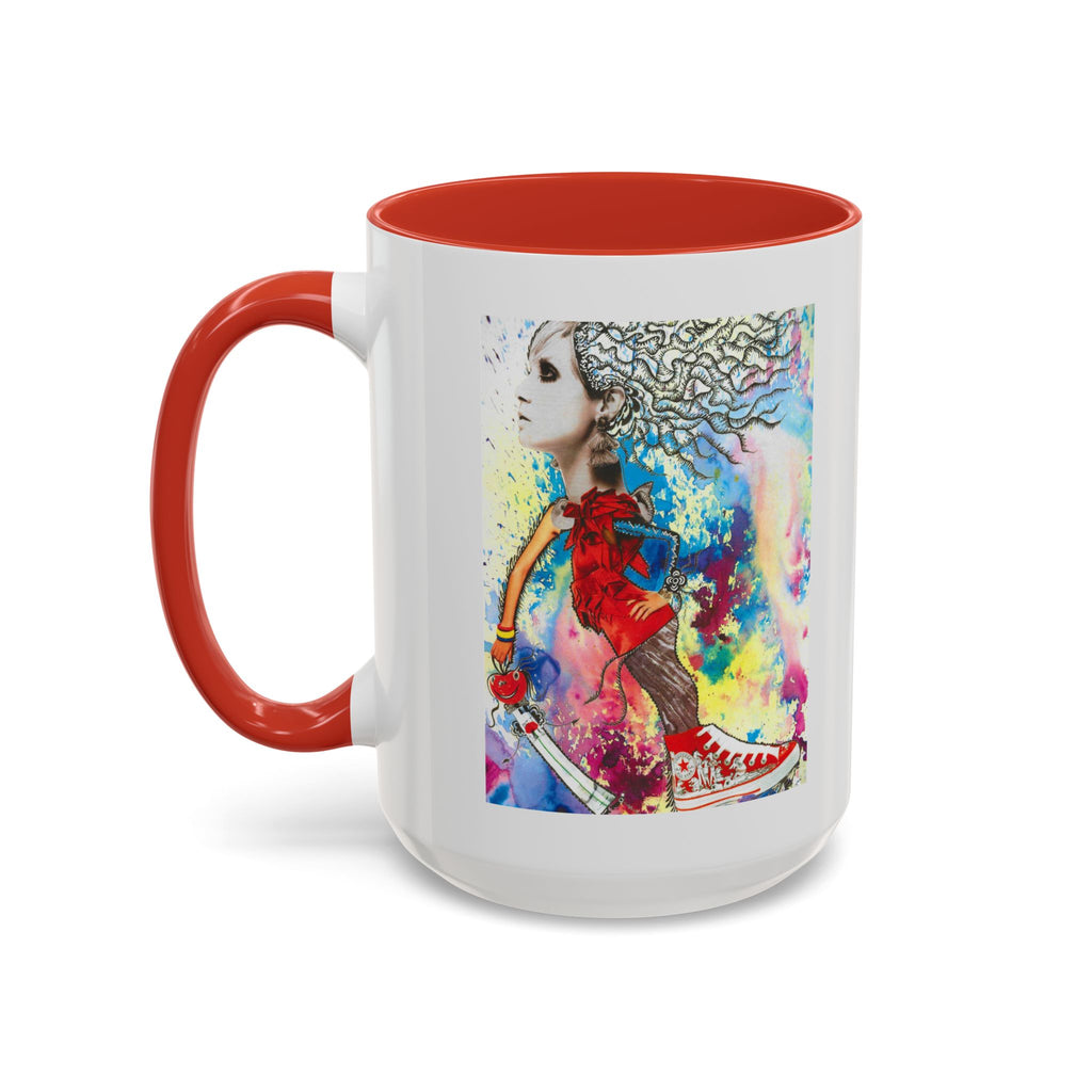 Colorful Abstract Woman Portrait Mug | Accent Coffee Mug