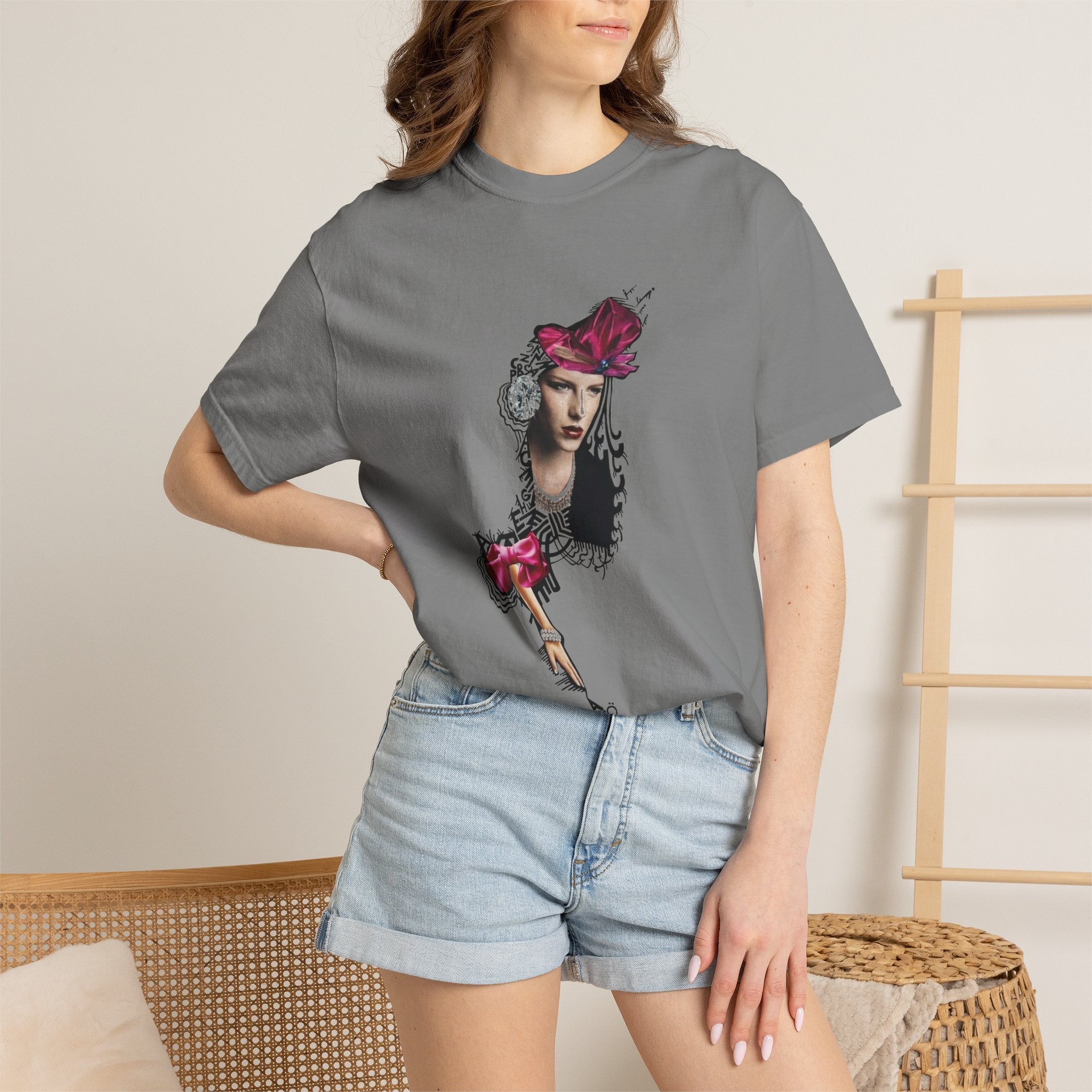 Victorian Rose Portrait T-Shirt