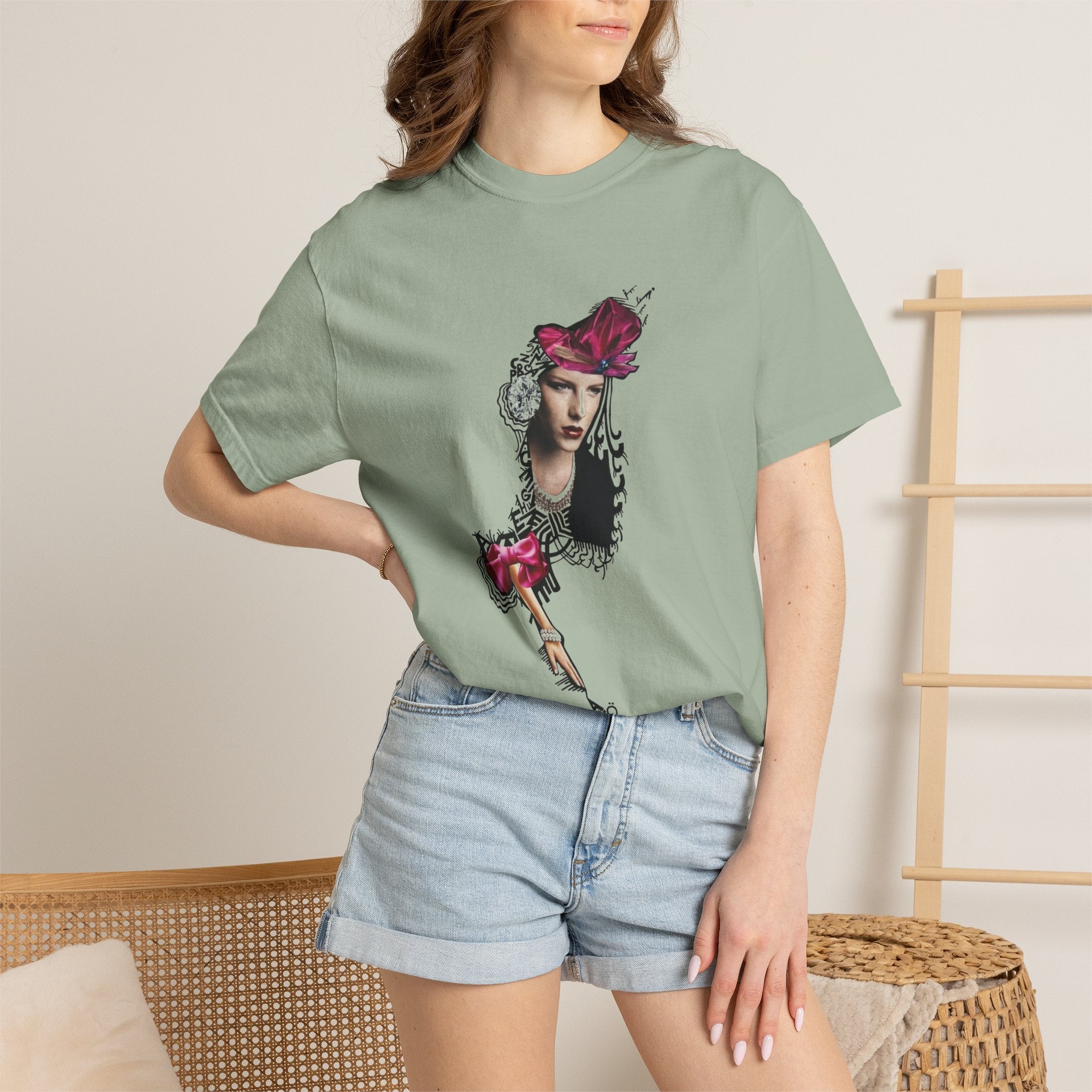 Victorian Rose Portrait T-Shirt