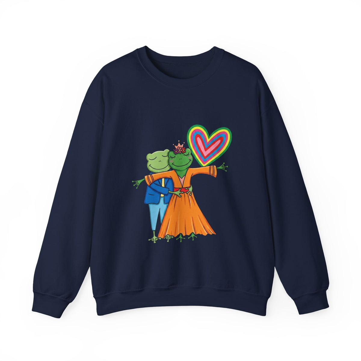 Frog Couple Heart Crewneck Sweatshirt