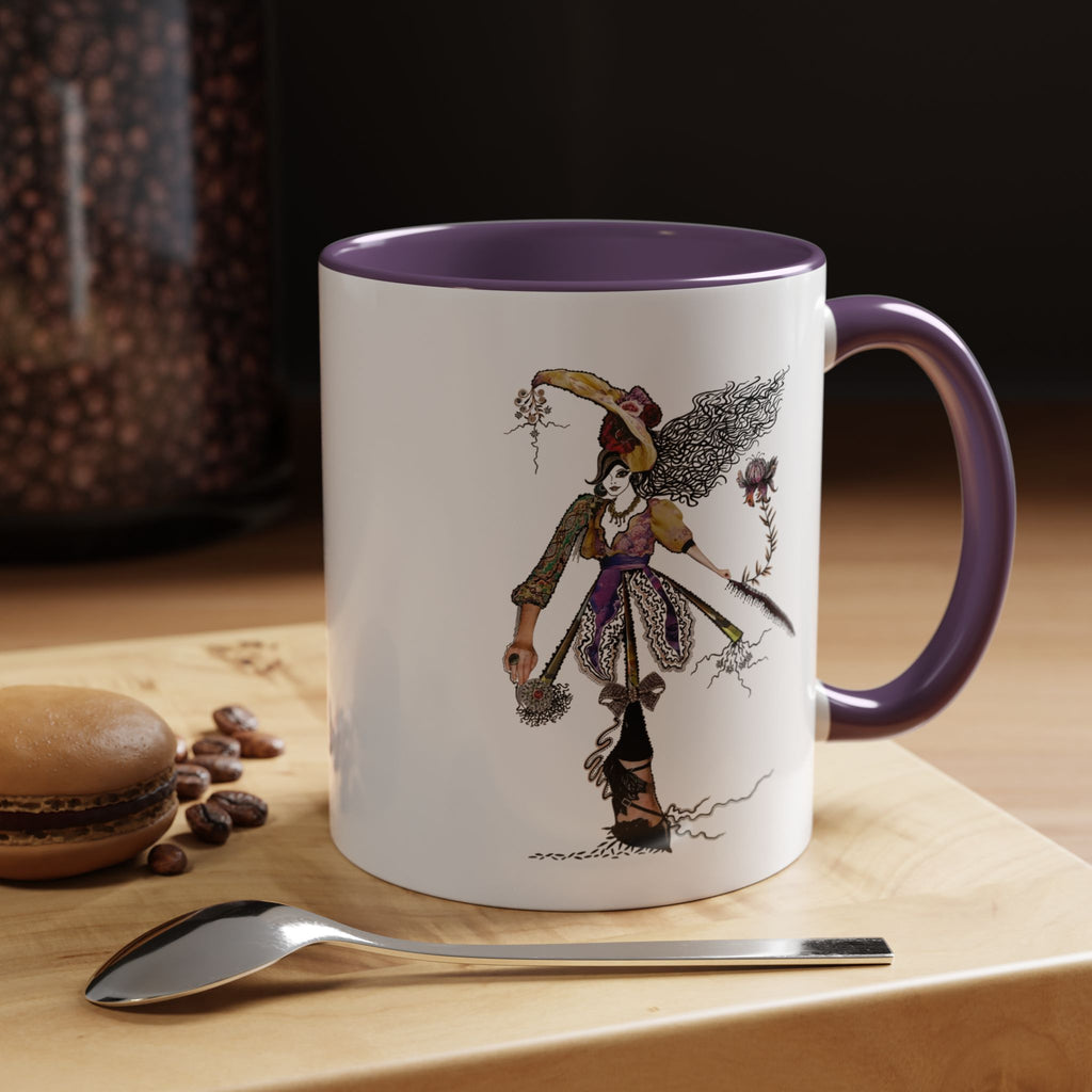 Whimsical Witch Illustration Mug | Accent Coffee Mug 11oz 15oz