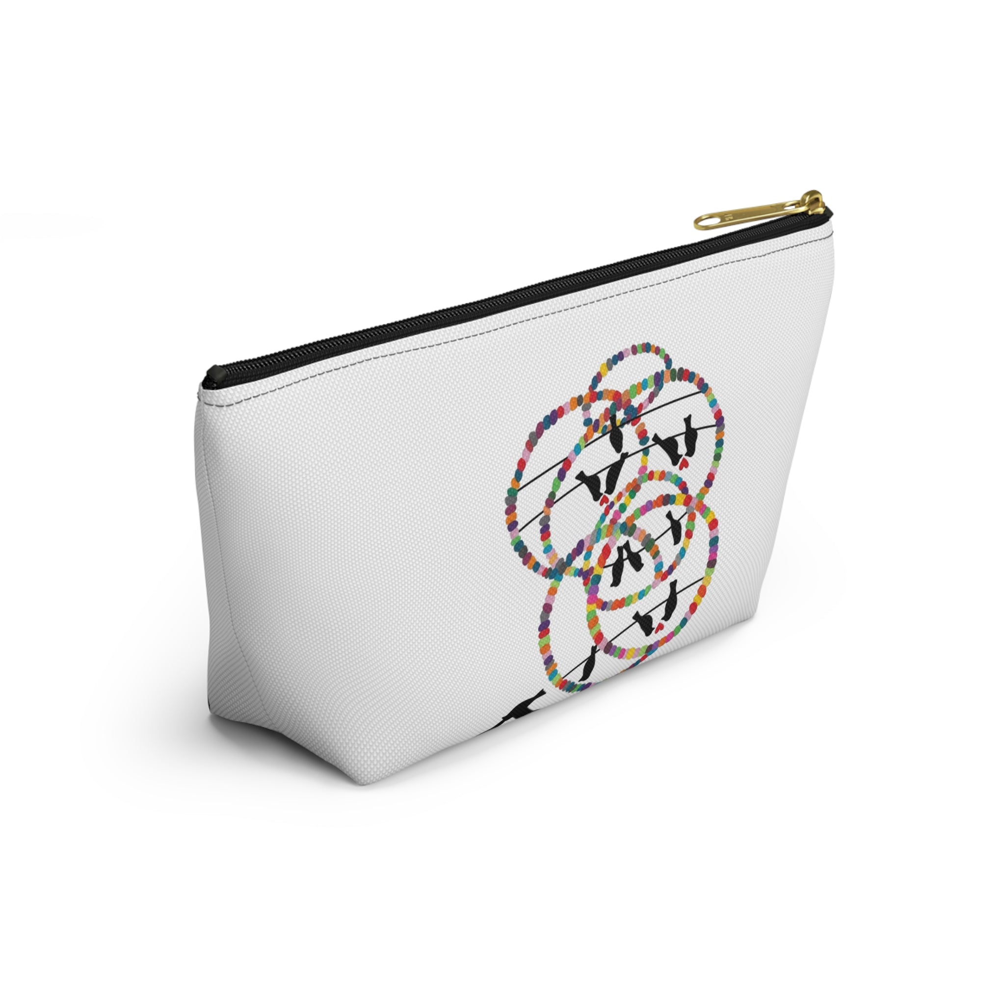 Hula Hoop Silhouette Accessory Pouch | T-Bottom Cosmetic Bag