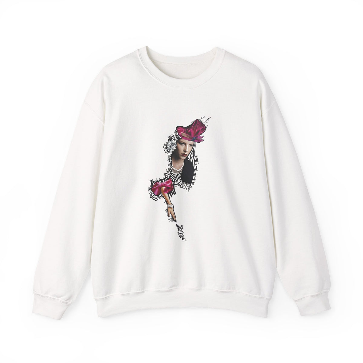 Vintage Floral Lady Portrait Sweatshirt