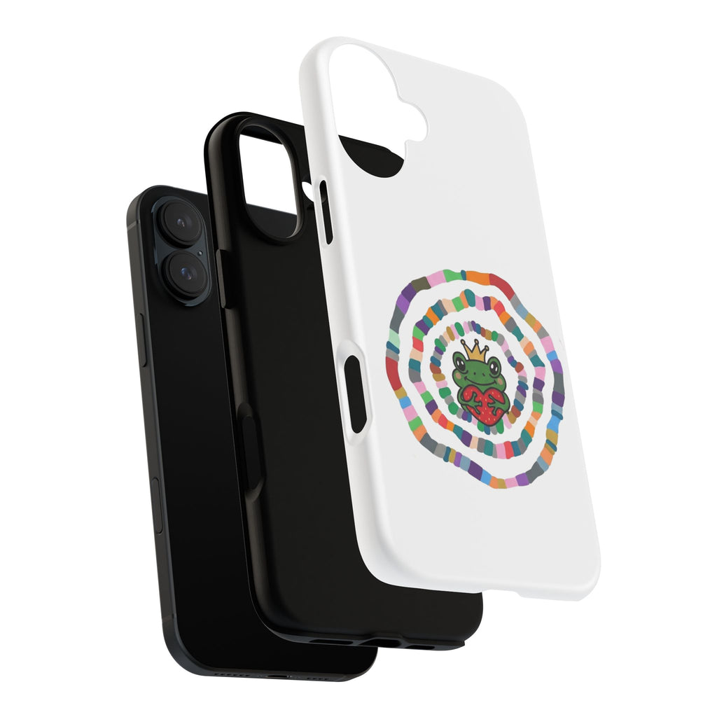 Frog Heart Spiral Tough Case | Colorful Concentric Ring Phone Case