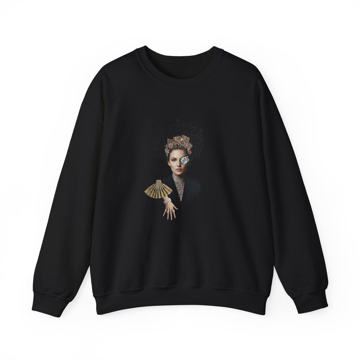 Queen of Hearts Portrait Crewneck Sweatshirt