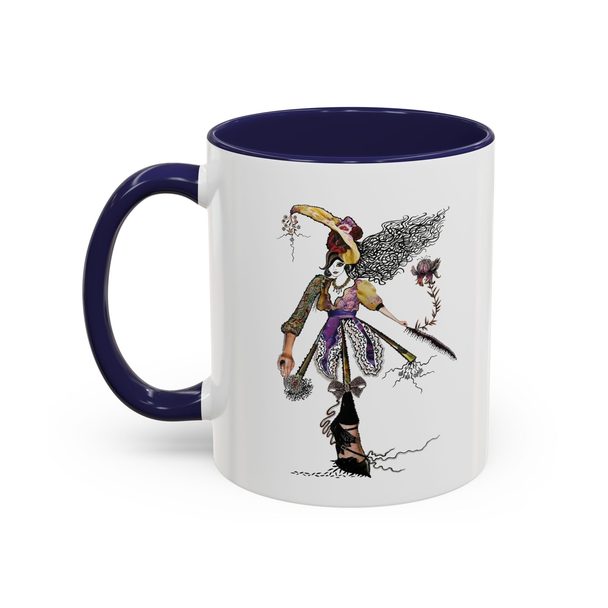 Whimsical Witch Illustration Mug | Accent Coffee Mug 11oz 15oz