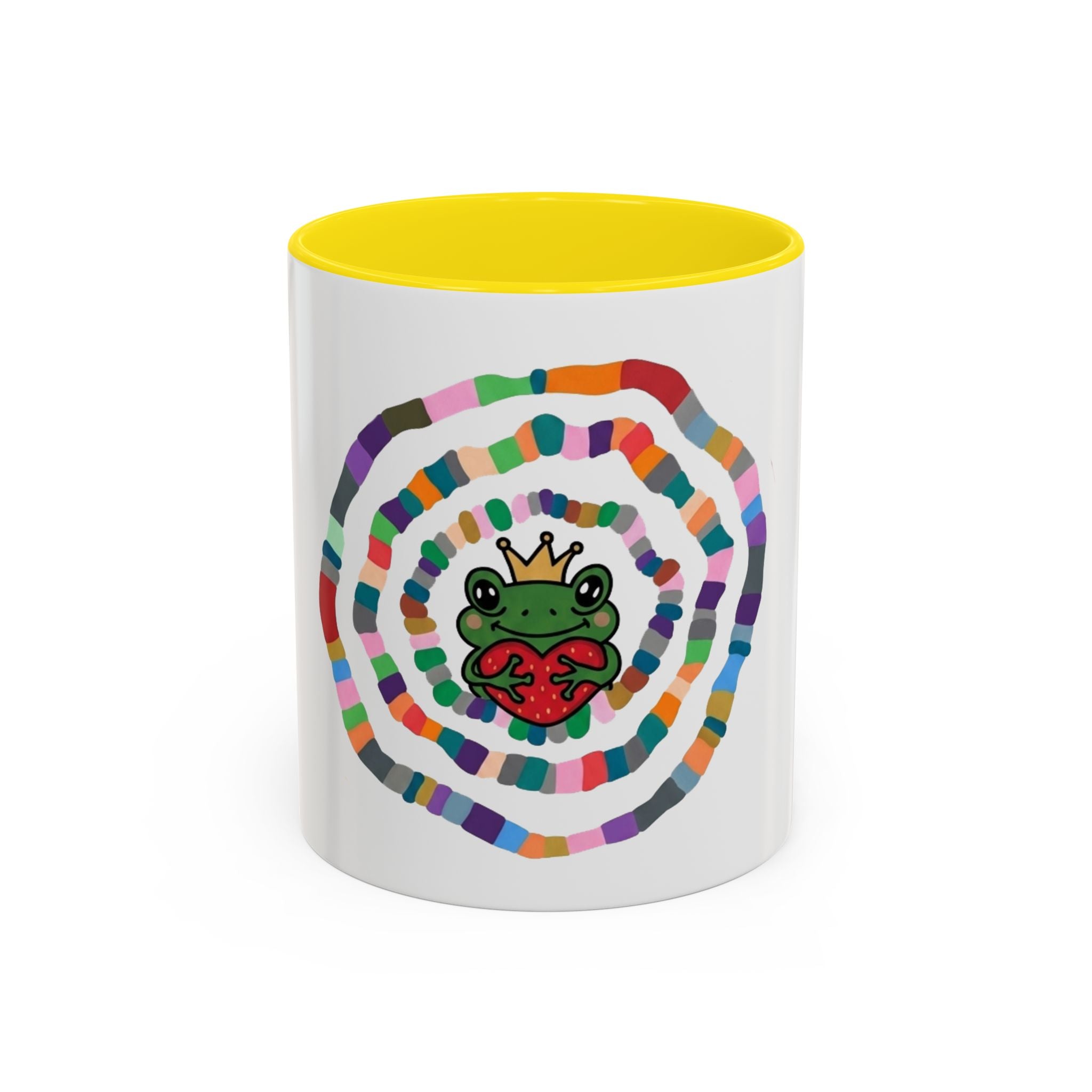 Colorful Crowned Frog Heart mug | Accent Coffee Mug 11oz 15oz