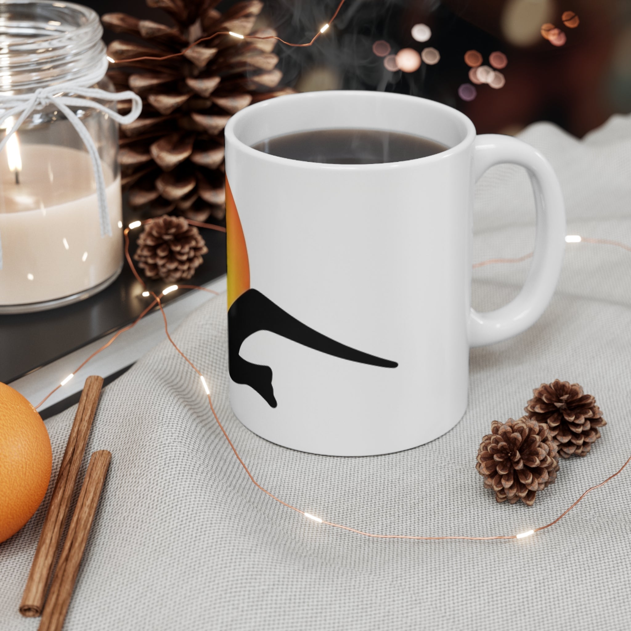 Seagull Sunset Mug | Beach Sunrise Silhouette Coffee Cup