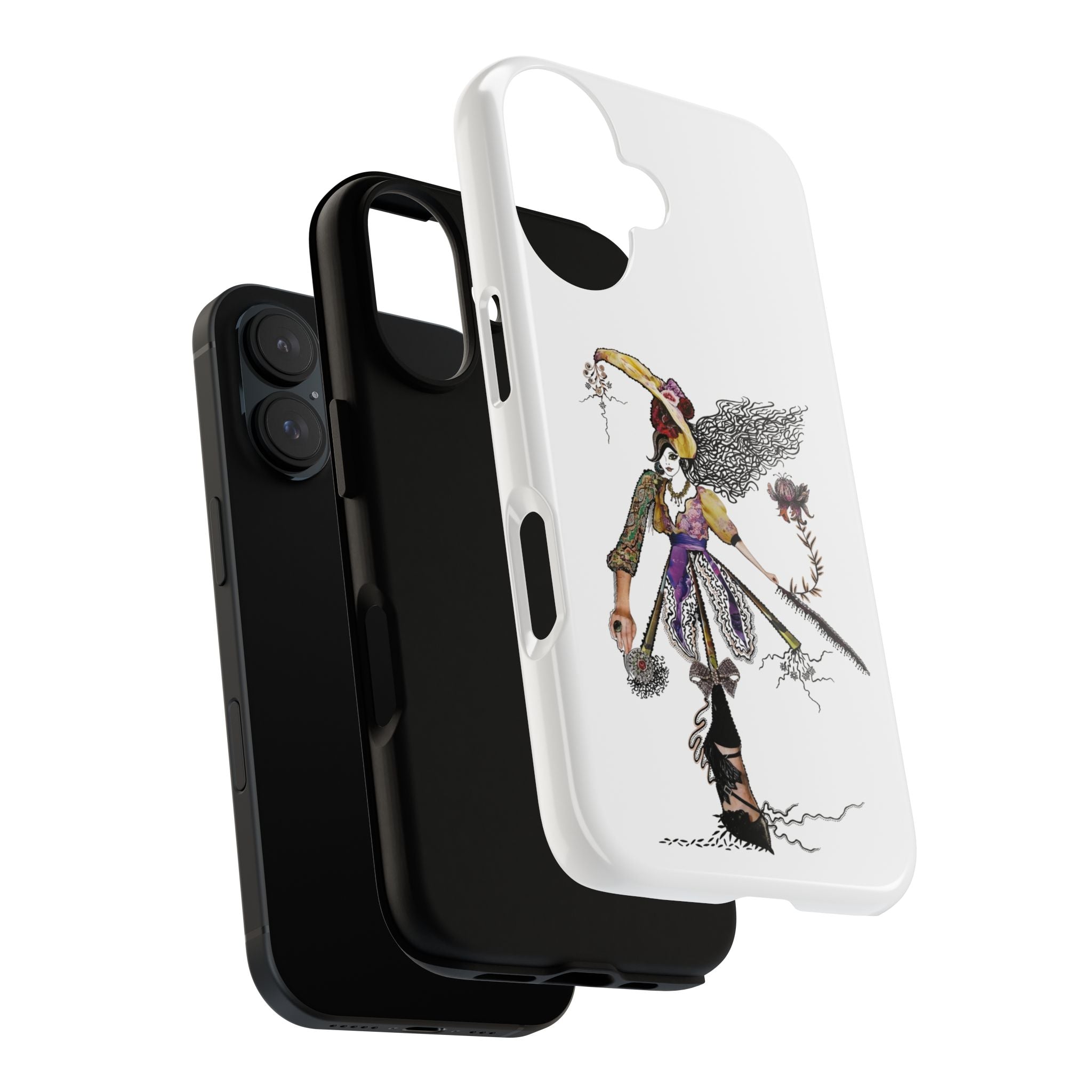 Victorian Witch Illustration Phone Case | iPhone Rugged Case