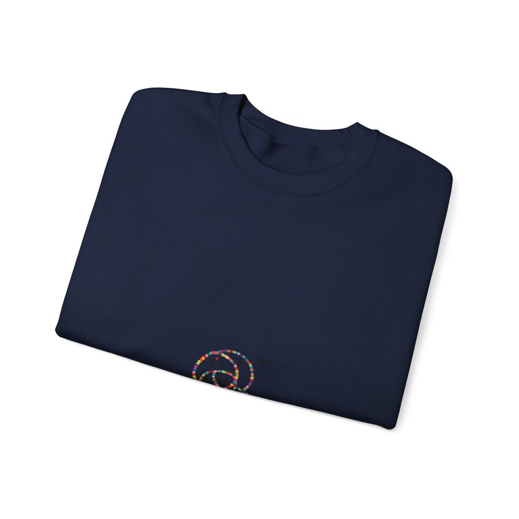 Crewneck Sweatshirt — Minimal Cute Ghost Embroidery