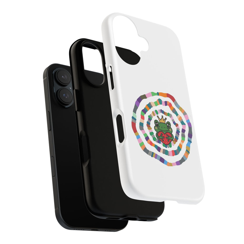 Frog Heart Spiral Tough Case | Colorful Concentric Ring Phone Case