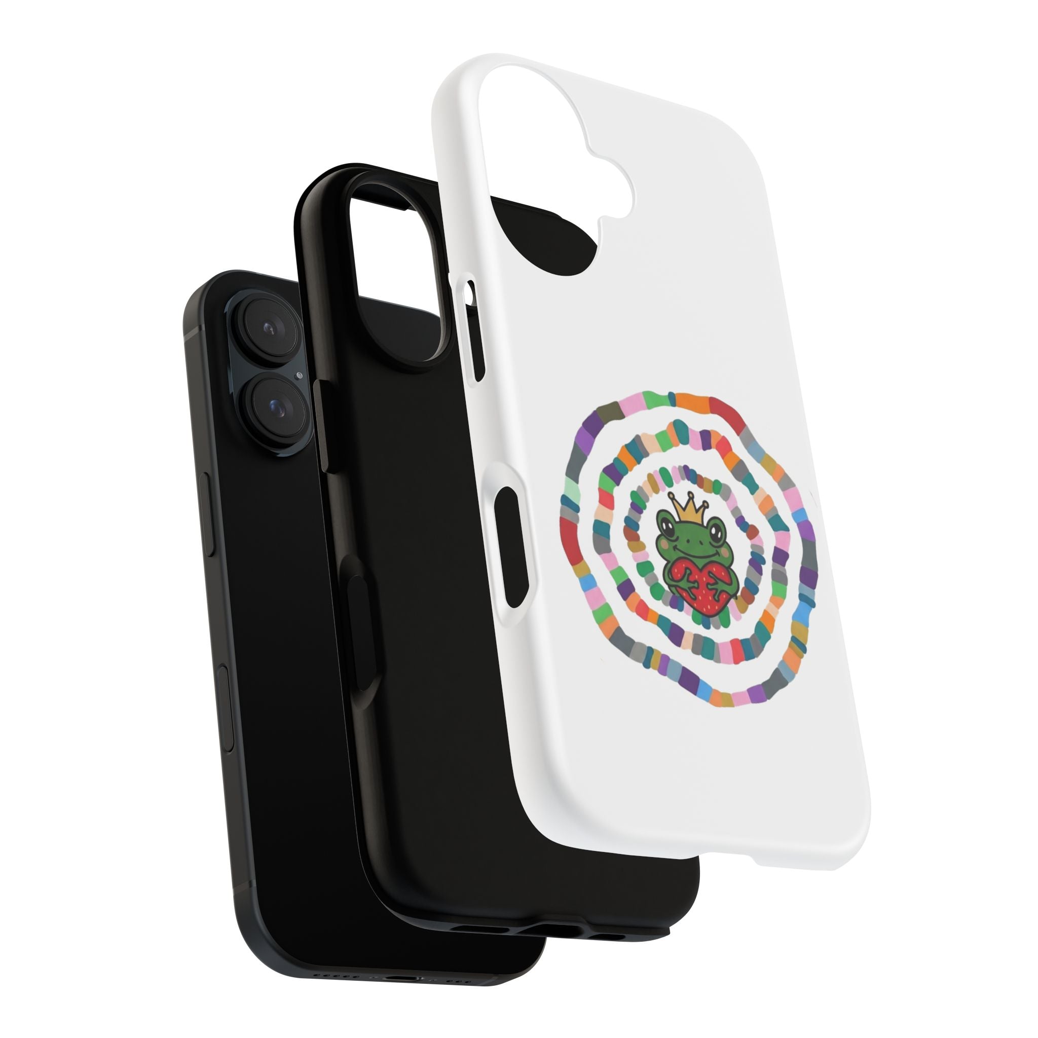 Frog Heart Spiral Tough Case | Colorful Concentric Ring Phone Case