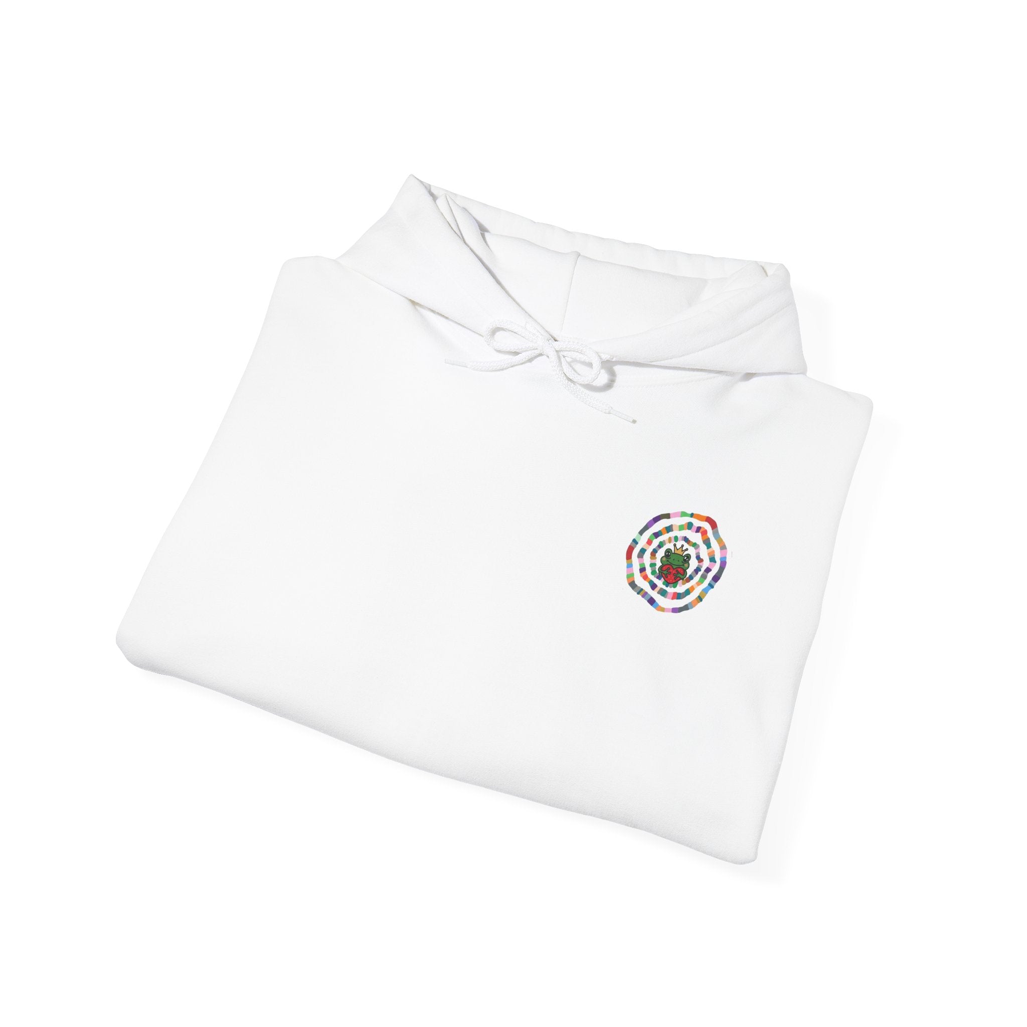 Floral Mandala Logo Hoodie | Small Chest Emblem Sweatshirt