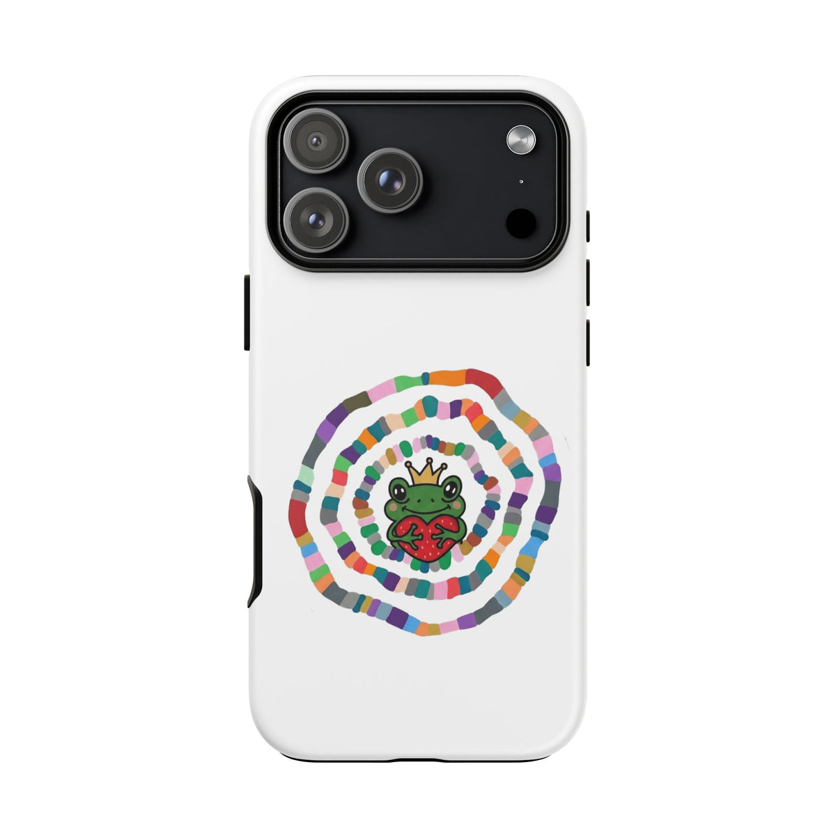 Frog Heart Spiral Tough Case | Colorful Concentric Ring Phone Case